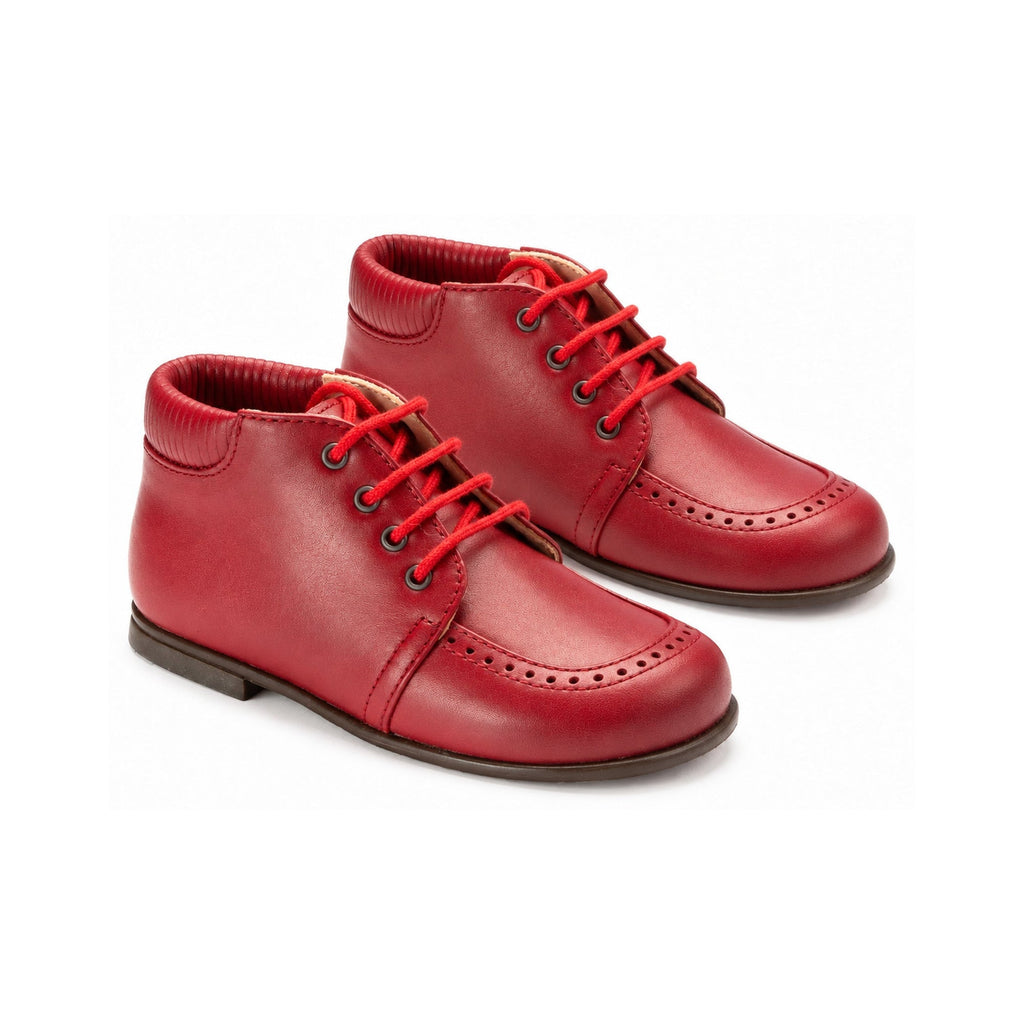 Red Leather Toddler High Shoe