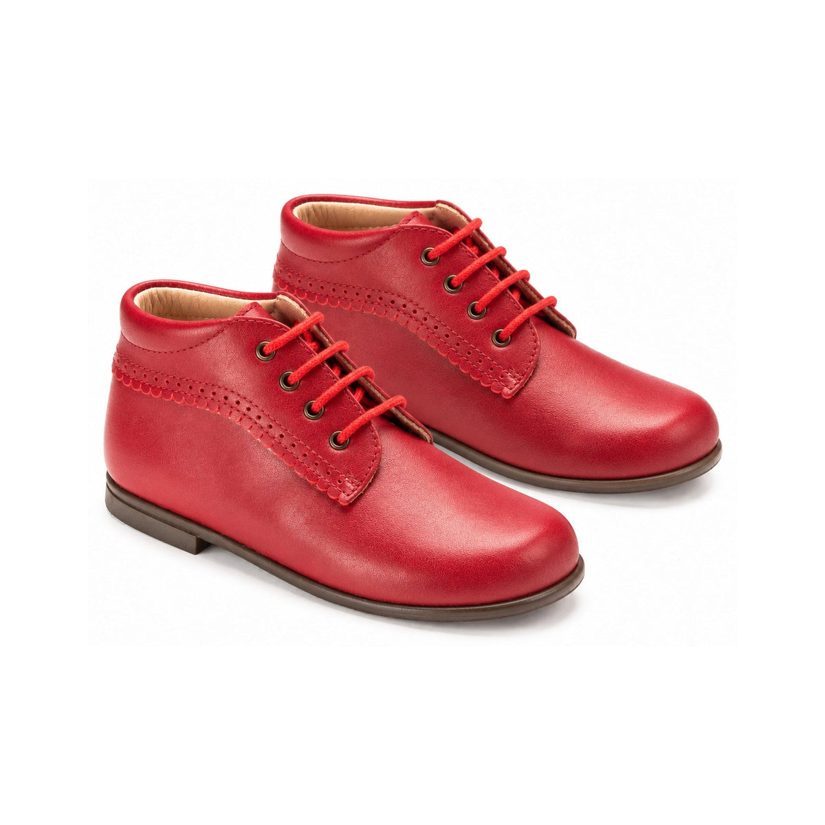 Red Leather Baby High Top