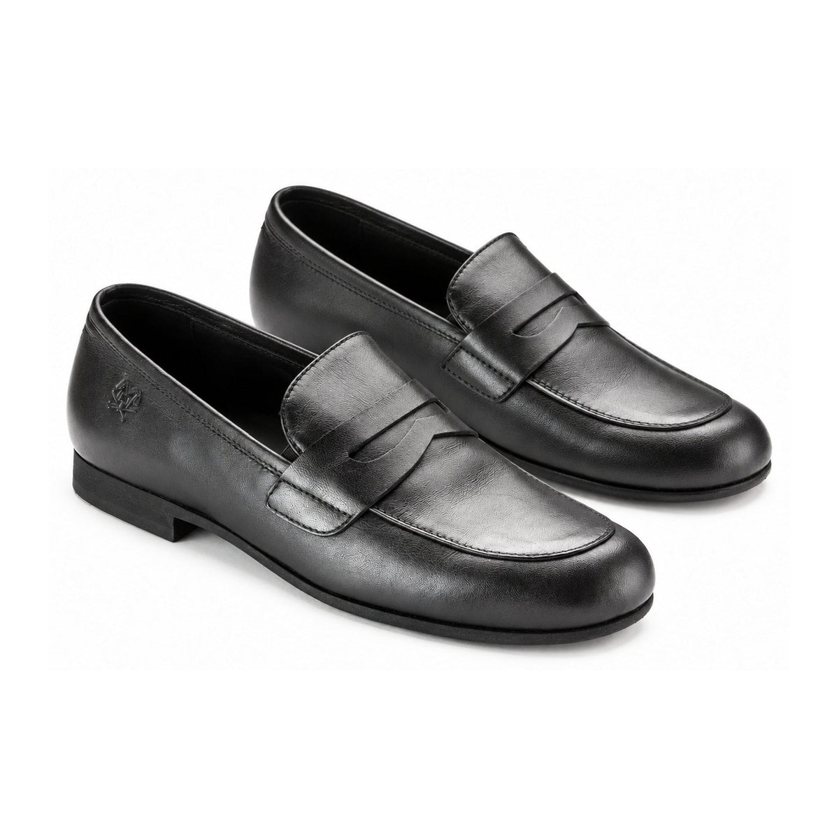 Black Leather Boy's Dressy Loafer