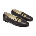 Bordo Leather Teens T-Strap Shoe