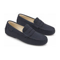 Navy Sahara Leather Soft Loafer for Girl by London Kids